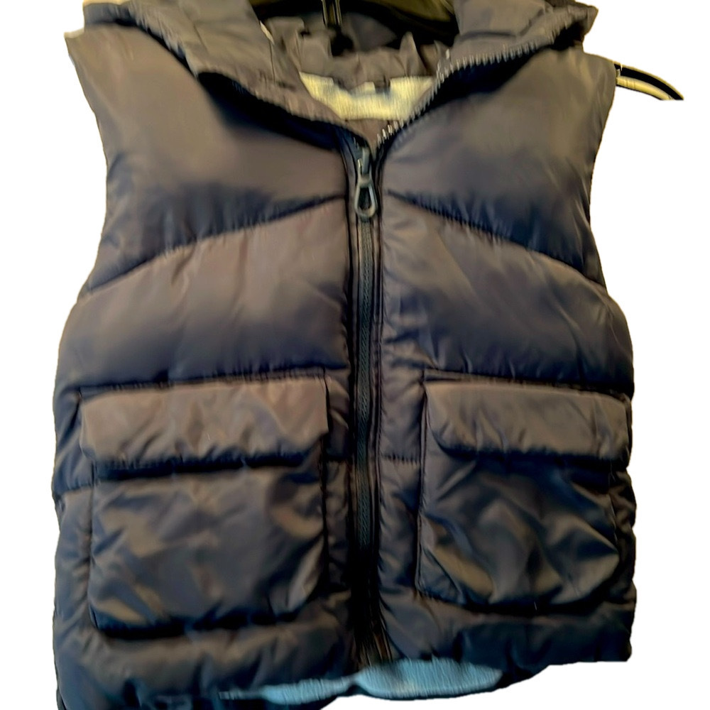 Zara Childs Vest, SZ 2-3, PTP 14", Length 15", Dark Navy Blue, Fleece lining